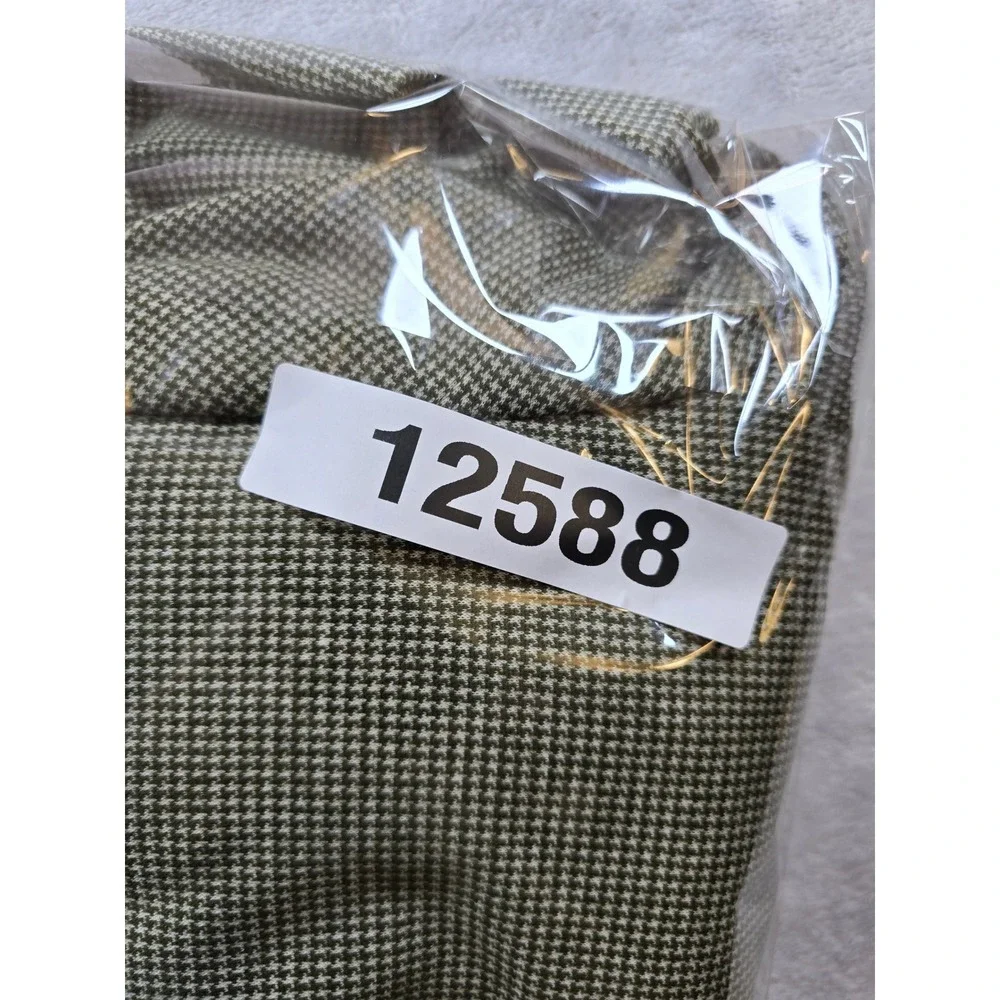 PJ Paul Jones Blazer Mens Large Olive Green Houndstooth Golf Sport Coat